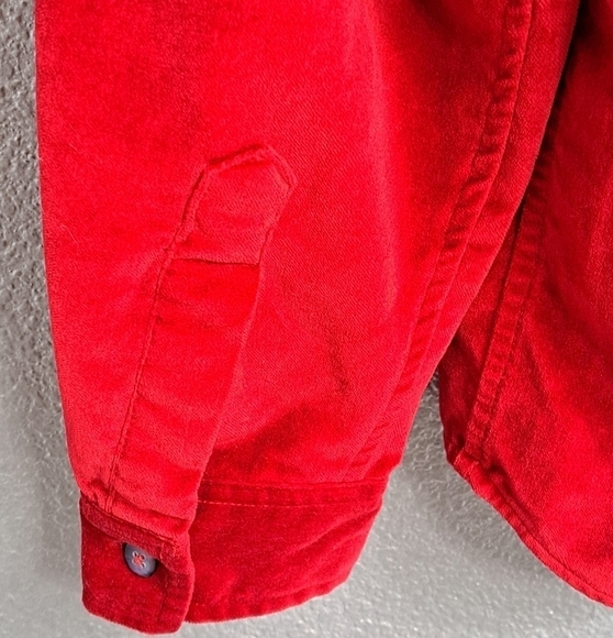 The Territory Ahead Red Velour Button Up Shirt - Picture 7 of 7